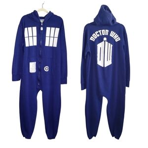 BBC Doctor Who TARDIS Suit One Piece Jumpsuit Pajama Loungewear Unisex Size S/M